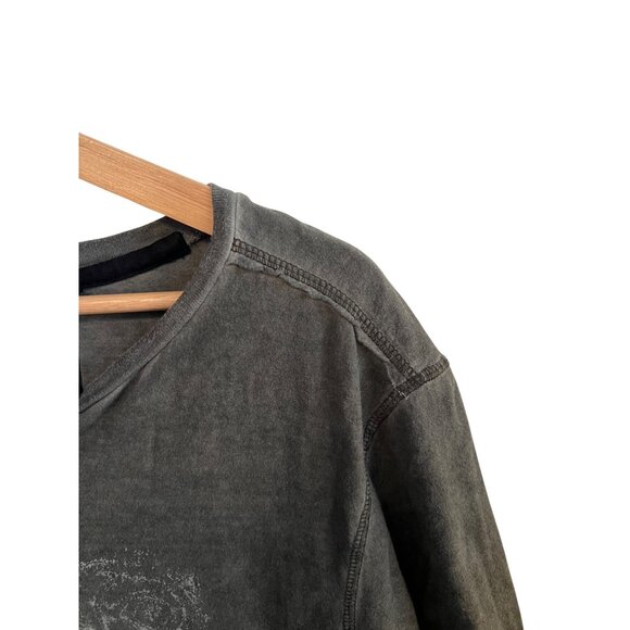 Buffalo David Bitton Gray Short Sleeve Graphic Tee Men's Size L Tshirt Y2K - Picture 3 of 6